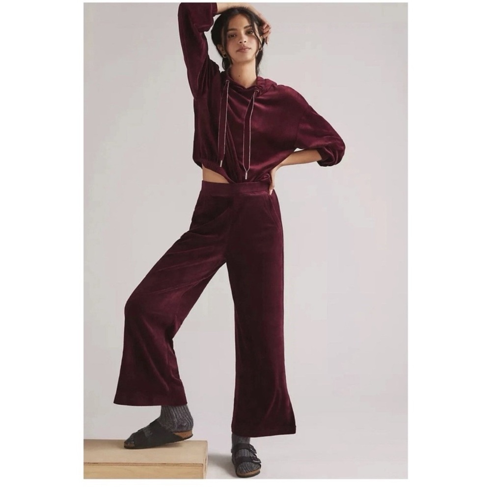 Daily practice velvet burgundy set size XS